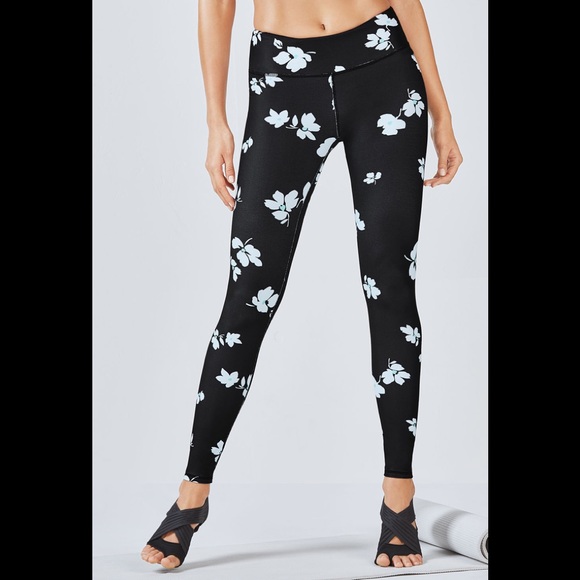 Fabletics Mid-Rise Floral Powerhold Leggings small - Picture 1 of 6